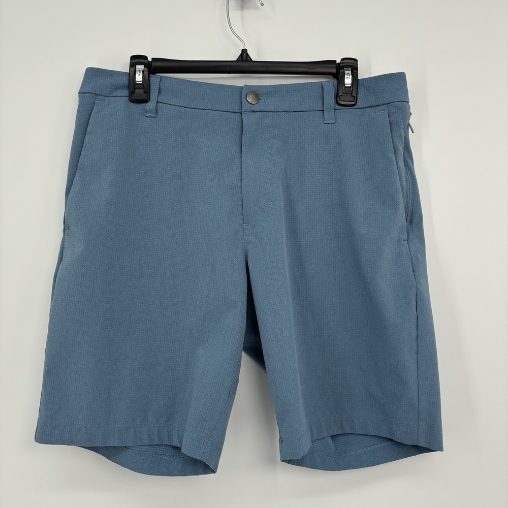 Lululemon ABC Classic-Fit Shorts Mens 33 Blue WovenAir Commission 9" Inseam